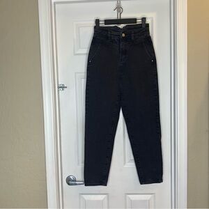 Redial Black High Rise Paper Bag Waist Size 2